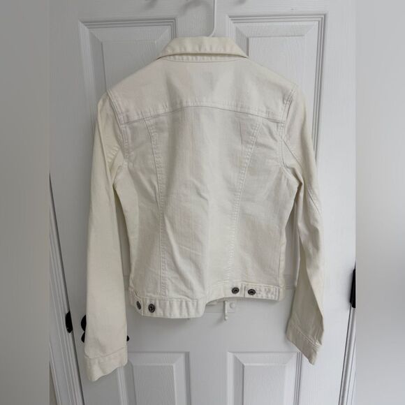 GAP White Denim Button Up Jacket Women’s Size S - Picture 3 of 4